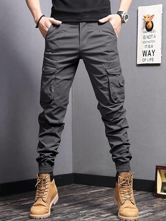 Lymio Cargo for Men | Cotton Cargo Pant | Drawstring Waist Pant (Also Available in Plus Sizes)(09-12) - Image 2
