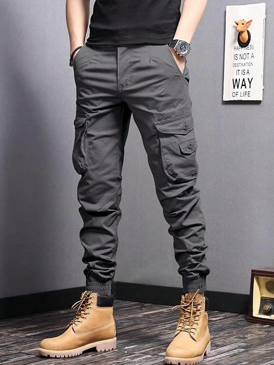 Lymio Cargo for Men | Cotton Cargo Pant | Drawstring Waist Pant (Also Available in Plus Sizes)(09-12) - Image 3